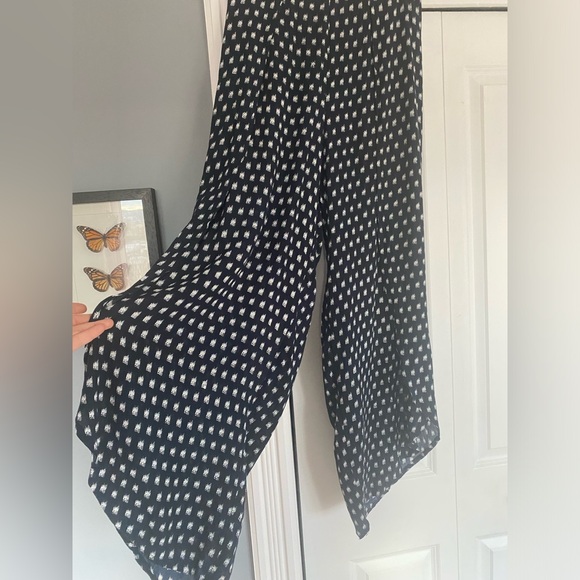 Bonanza High Rise Navy Flowy Pants - Picture 2 of 5